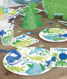 Blue and Green Dinosaur Party Decorations and Party Supplies